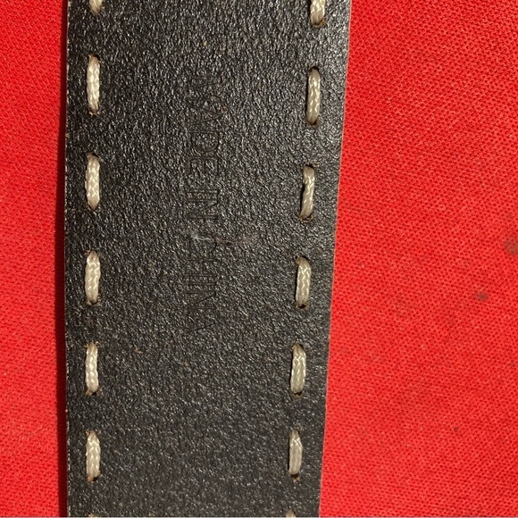 FOSSIL Leather White  Stitching Classic Vintage Look and Feel Belt - Picture 15 of 15